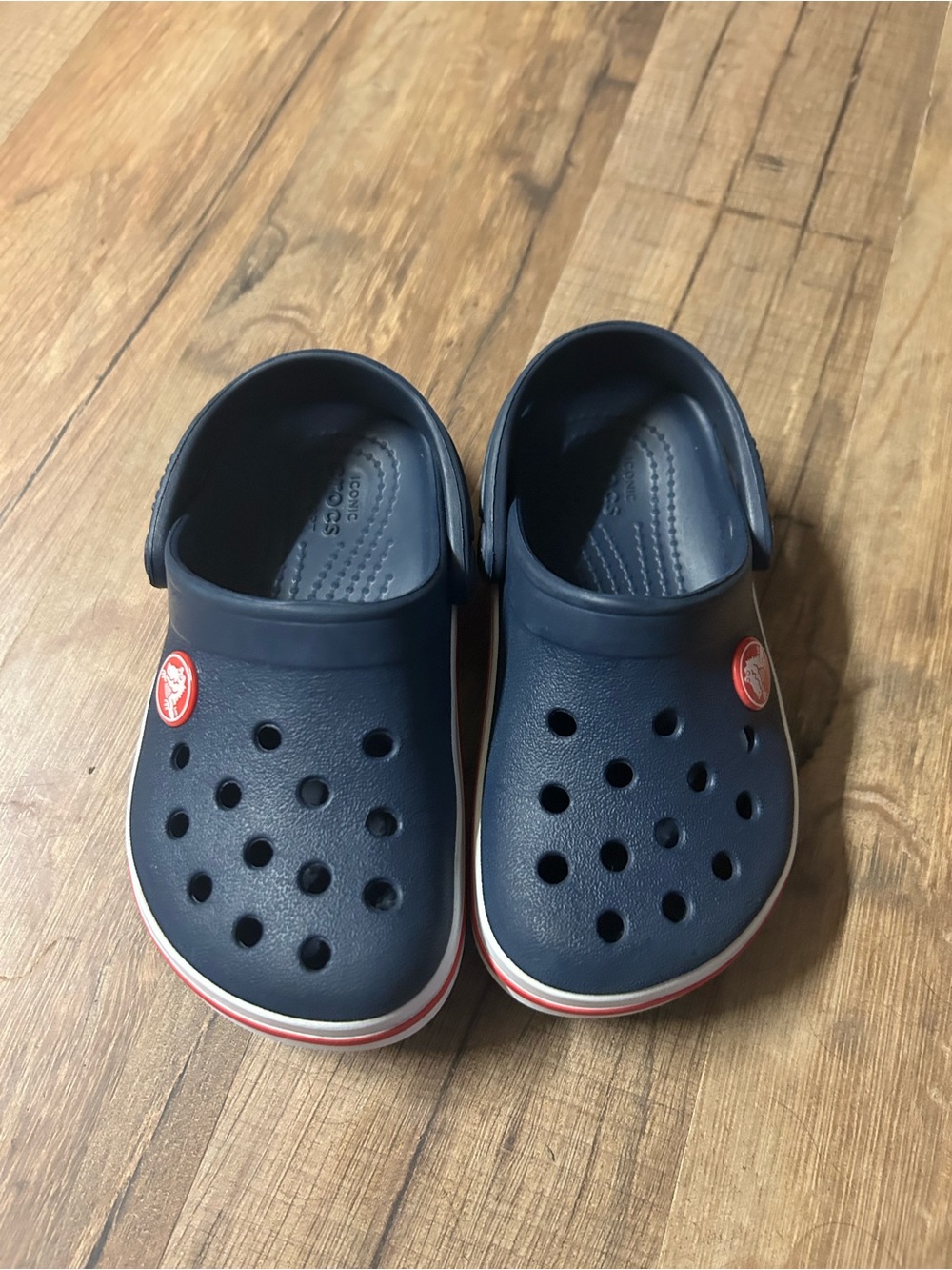 Crocs Crocband Kids Navy Blue Clog Sandals US Size 8c Slip On Lightweight EUC